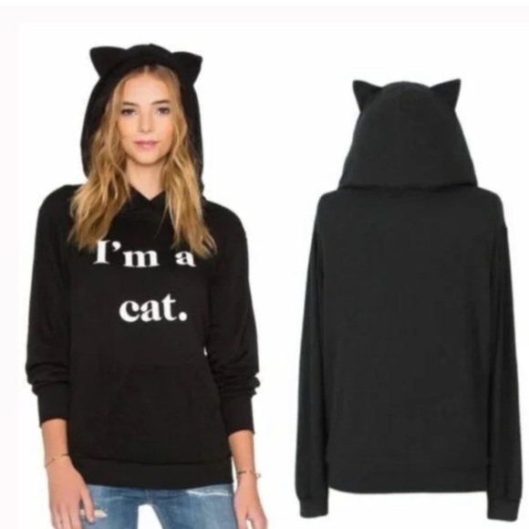 WILDFOX I’m a cat Jumper Sweater Size S - Picture 2 of 5